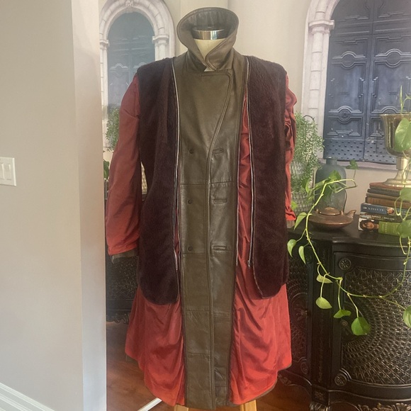 ✨TROJAN Vintage✨ Brown Taupe Belted Trench Coat Jacket Size [M] - Picture 11 of 14